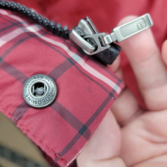 Eddie Bauer Goose Down Puffer Vest Womens Size 8 Red Plaid Gorpcore Cabincore - Picture 9 of 14